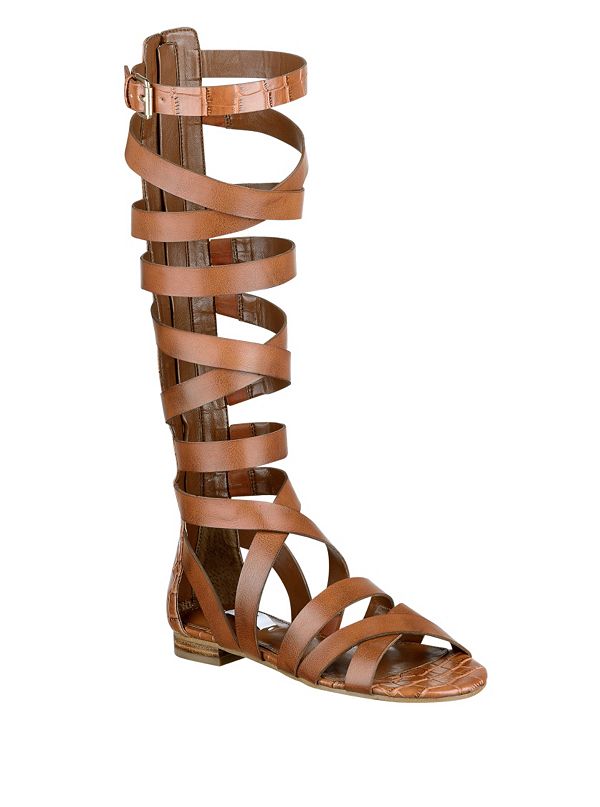 Alina Flat Gladiator Sandals | GUESS.com