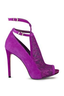 Antiago Lace Peep-Toe Heels | GUESS.com