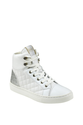 Janis Quilted High-Top Sneakers | GUESS.com