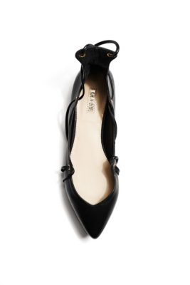 pointed toe lace up flats