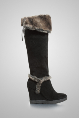 guess faux fur boots