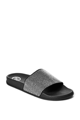 Sparkler Rhinestone Slide Sandals | GUESS.com