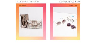 Handbags, wallets and sunglasses