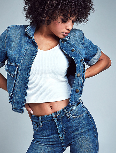 hemmed jeans