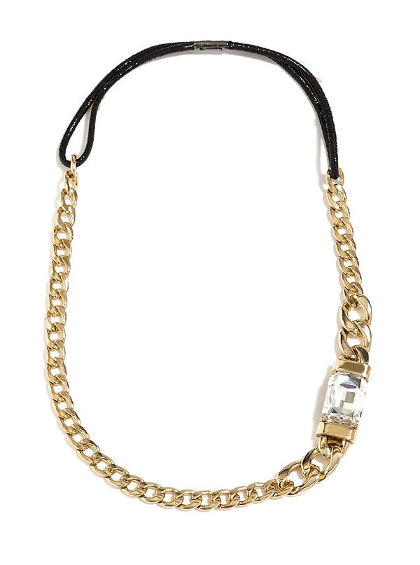 Gold-Tone Chain and Crystal Headband | GUESS.com