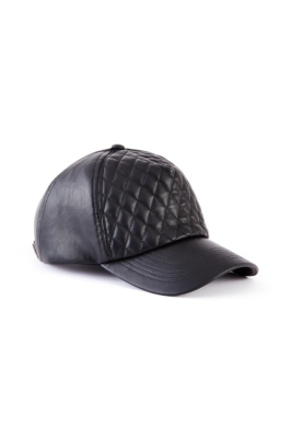 Quilted Faux-Leather Baseball Cap | GUESS.com
