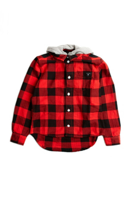 Buffalo Check Shirt (7-16) | GUESS.com