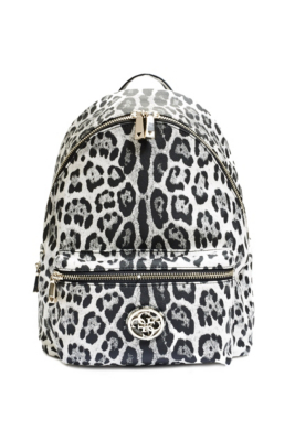 Leeza Snow Leopard-Print Backpack | GUESS.com