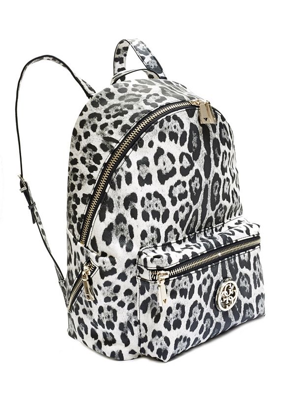 Leeza Snow Leopard-Print Backpack | GUESS.com