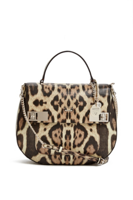 Milo Leopard-Print Top Handle Bag | GUESS.com