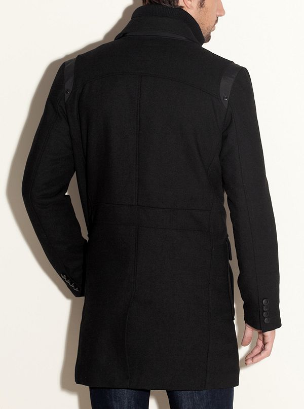 Wool Twill Coat | GUESS.com