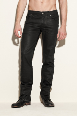 black coated jeans mens