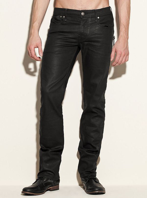 Lincoln Seasonal Jeans - Black Coated Wash - 32 Inseam | GUESS.com