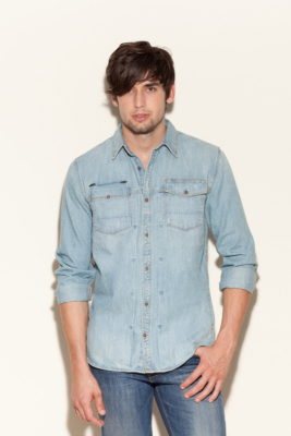 Long-Sleeve Denim Shirt | GUESS.com