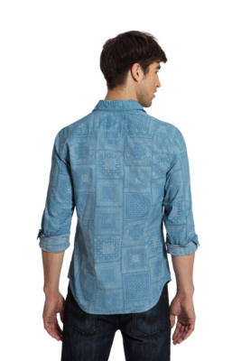 men's bandana print shirt