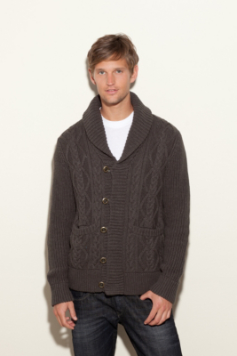 Dawson Long-Sleeve Sweater with Shawl Collar | GUESS.com