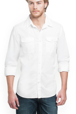 Logan Long-Sleeve Classic Two-Pocket Shirt | GUESS.com