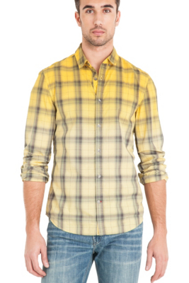 dip dye check shirt