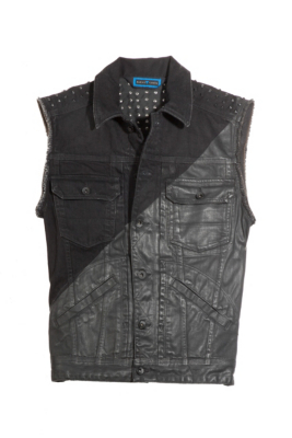 black denim jacket with studs