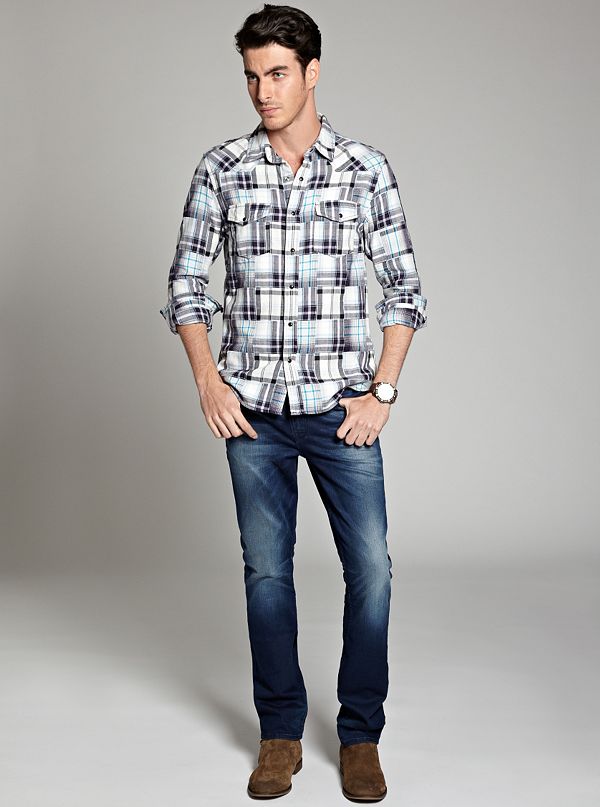 Austin Western Slim-Fit Patch Shirt | GUESS.com