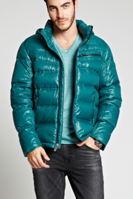 Chrome Puffer Jacket | GUESS.com