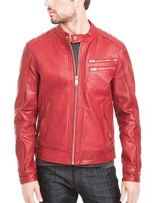 Oshea Leather Jacket | GUESS.com