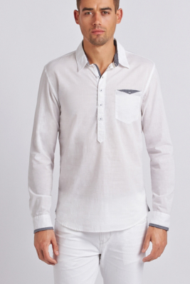 long sleeve popover shirt