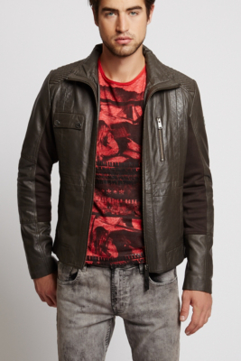 Frontier Genuine Leather Jacket | GUESS.com