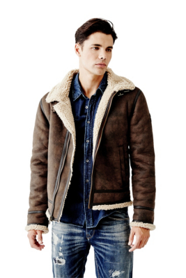 B-3 Faux-Suede Bomber Coat | GUESS.ca