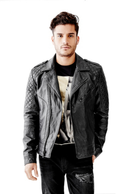 Quilted Faux-Leather Asymmetrical Moto Jacket | GUESS.ca