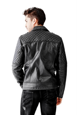 guess asymmetrical leather moto jacket