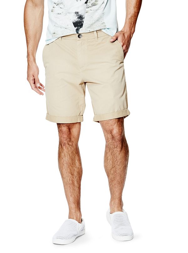 Summery Flat-Front Classic-Fit Shorts | GUESS.com