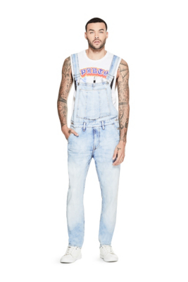 Cropped Denim Overalls | GUESS.com