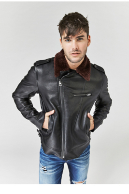 Bonded Fur Biker Jacket