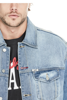 guess denim jacket with fur