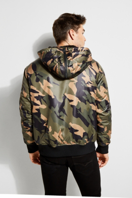 Alpine Camo Bomber Jacket | GUESS.com