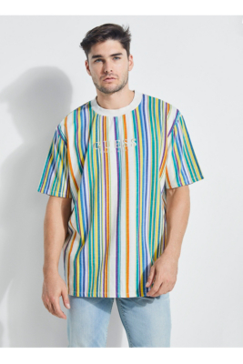 GUESS Originals Riviera Striped Crew Tee | GUESS.com