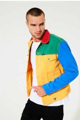 Download GUESS x J Balvin Color-Block Denim Jacket | GUESS.com