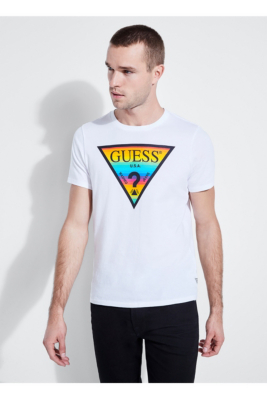 rainbow guess shirt