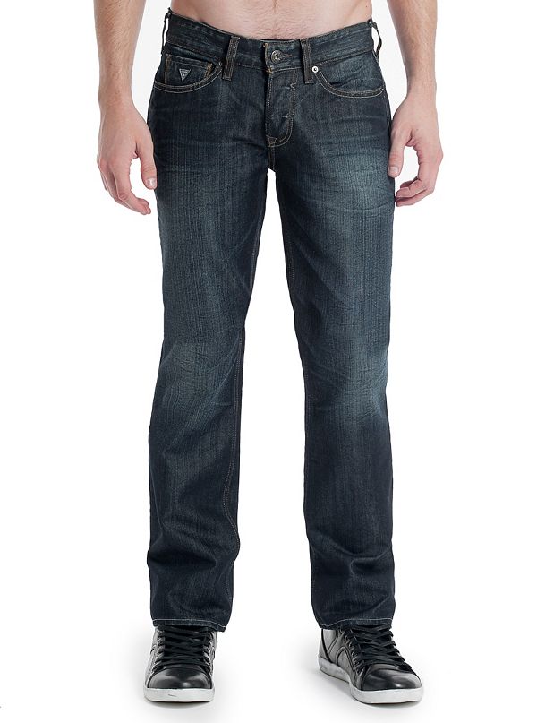 Falcon Classic Bootcut Jeans in Quake Wash, 30 Inseam | GUESS.com