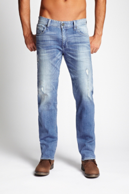 Lincoln Slim Straight Jeans in Retribution Wash, 32 Inseam | GUESS.com