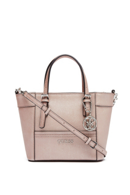 Delaney Rose Gold Mini Tote | GUESS.com