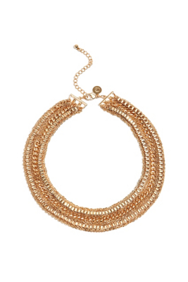 Gold-Tone Layered Box Chain Necklace | GbyGuess.com