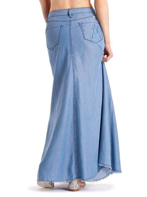 Chambray Denim Maxi Skirt | GUESS by Marciano