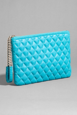 Quilted Leather Top Zip Pouch GUESS by Marciano