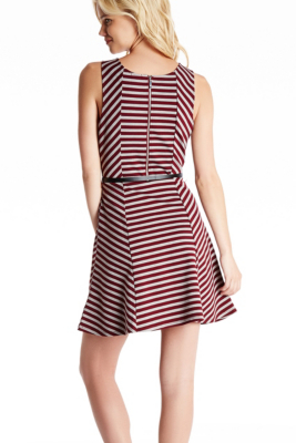 Merielle Striped A-line Dress | GuessFactory.com