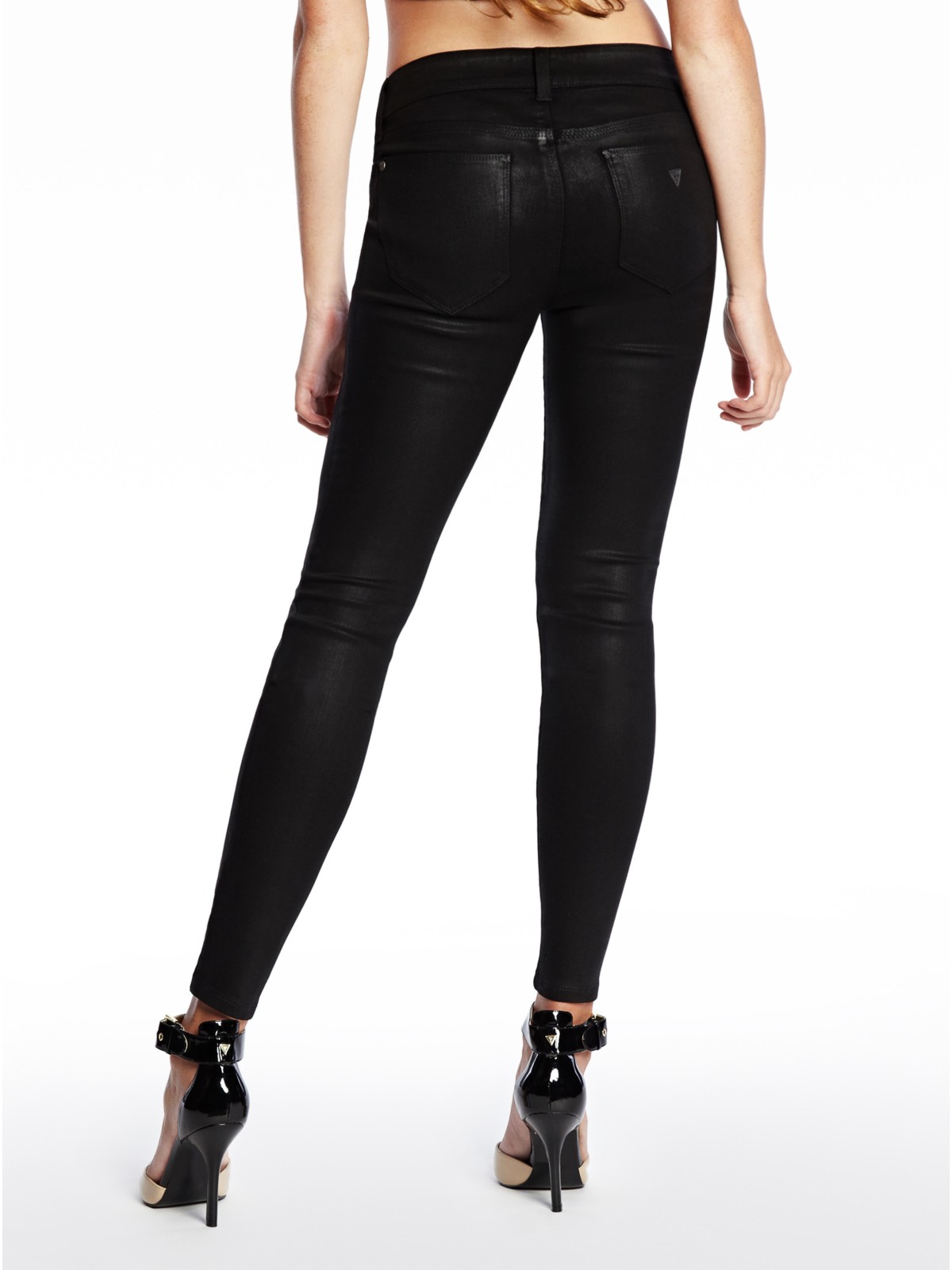 GUESS Sienna Coated Curvy Skinny Jeans
