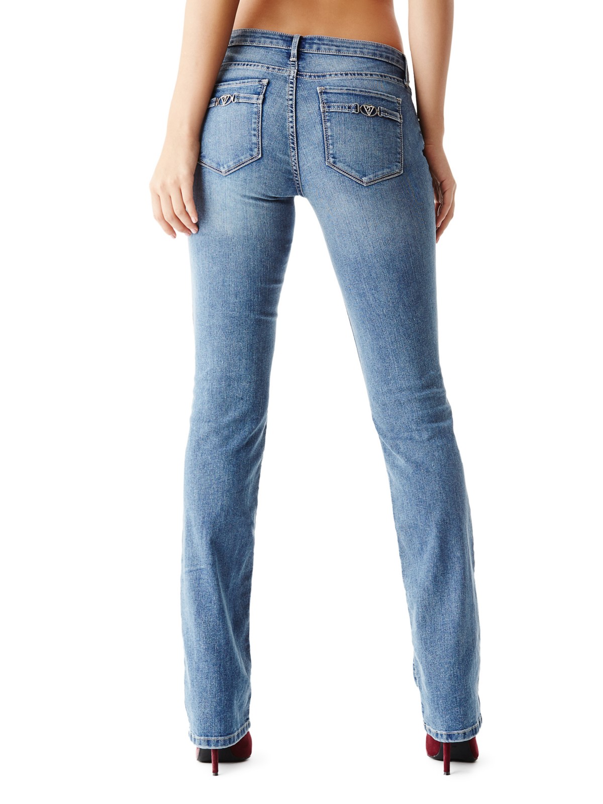 GUESS Women's Bettina Bling-Logo Straight Jeans | eBay