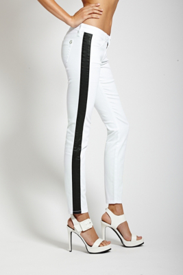 red tuxedo stripe jeans