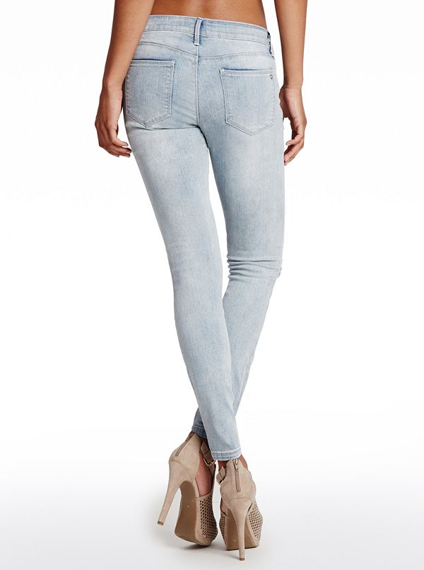 Jezebel Lace-Lined Skinny Jeans | GbyGuess.com